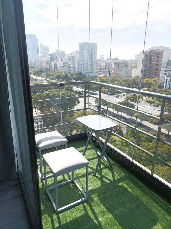 Amplio Studio Con Balcon Completamente Blindado, Proteccion Para Ninos Y Vista Abierta A La 9 De Julio 부에노스아이레스 외부 사진